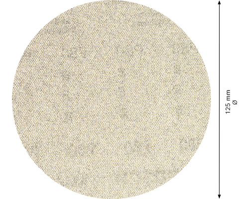 Runt textilprov med en diameter på 125 mm.