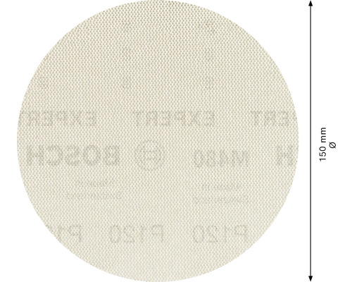 Sandpapper, rund slipplatta, kornstorlek P180, diameter 150 mm