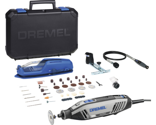 Dremel multifunktionsverktygsset med tillbehör och verktygslåda