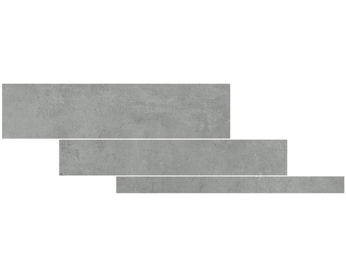 Tre grå klinkplattor i olika storlekar