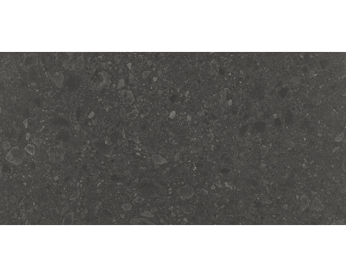 Grått golvkakel med stendekor