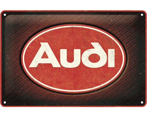 Plåtskylt Audi logo 20x30cm