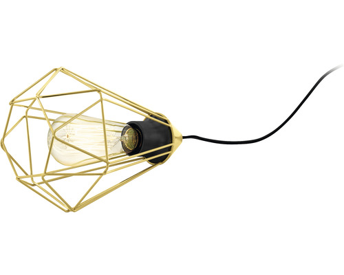 Taklampa med geometrisk trådskärm och glödlampa