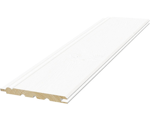 Spontat träpanel, vit