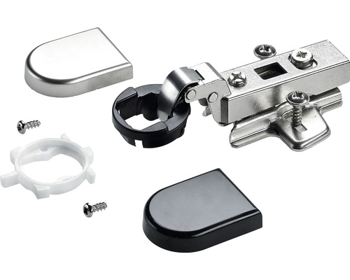 Gångjärn HETTICH Intermat Mini innanförliggande för glasdörr Ø 26mm 2-pack Möbelskåpsgångjärn med skruvar, täckkåpor och fästmaterial