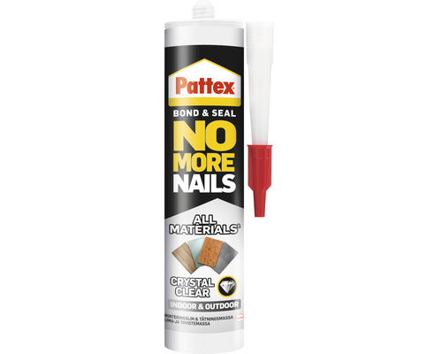 Montagelim PATTEX No More Nails Crystal clear 280ml Pattex Bond and Seal No More Nails All Materials