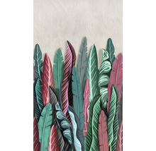 Illustration av tropiska blad som dekoration