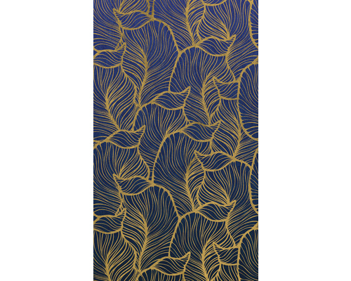 Fototapet MARBURG Smart Art Easy Floral blå gul 270x159cm 47242 Tapet med abstrakt bladmönster