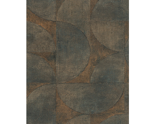 Tapet MARBURG Vintage Deluxe graphic koppar 32822 Tapet med geometriskt cirkelmönster