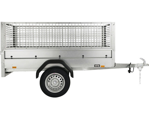 Släpvagn med en axel och nätinsats för transport