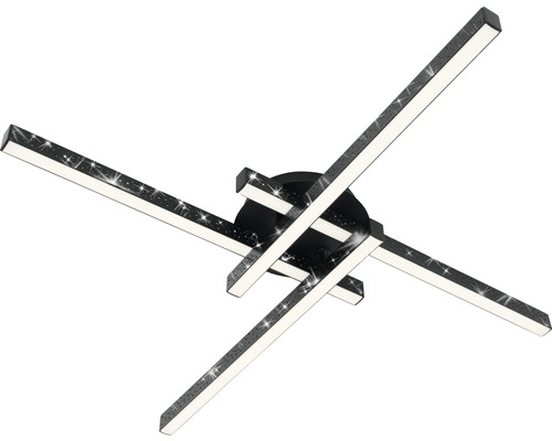 Svart LED taklampa med stjärnhimmeldesign