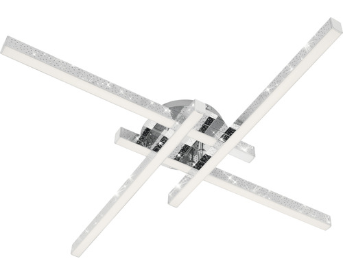 Taklampa med LED-remsor i korsform