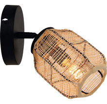 Vägglampa med lampskärm i tyg