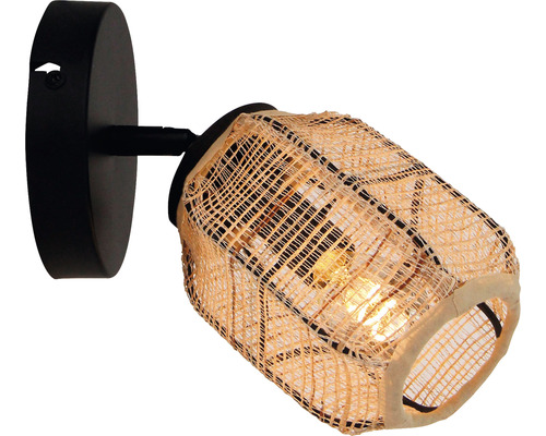 Vägglampa med lampskärm i tyg