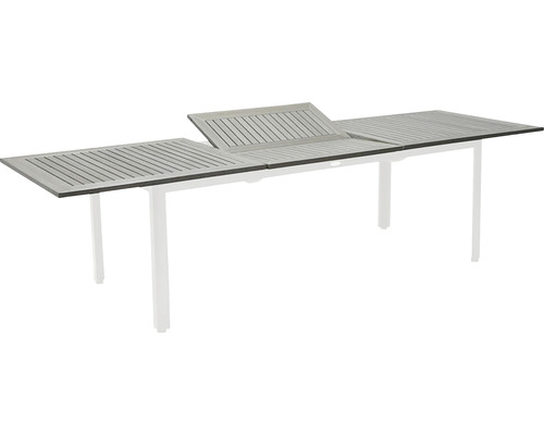 Trädgårdsbord HILLERSTORP Nydala 90x200-280cm grå/vit