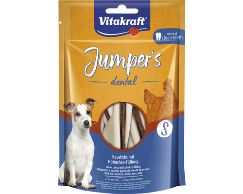 Hundgodis VITAKRAFT Jumpers Dental Chicken Twisted Small 150g Vitakraft Jumper''s Dental tuggrullar med kycklingfyllning för hundar, liten storlek