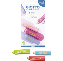 Giotto Happy suddgummi set med tre suddgummin i form av en penna