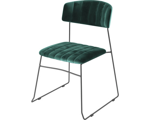 Stoppad stol med metallram