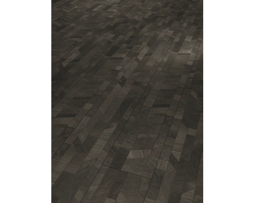 Lagt mörkt parkettgolv