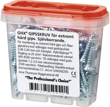 Gipsskruv GRABBER GHX® för extremt hård gips 3,9x26mm härdat kol-packål 800-pack-thumb-2