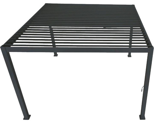 Metallpaviljong med lamelltak