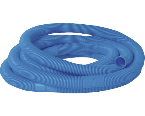 Blå poolslang, flexibel och räfflad