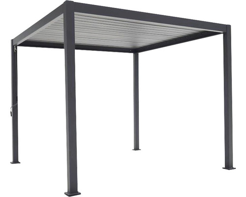 Fristående grå aluminiumpergola