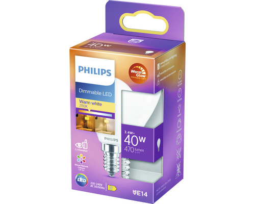 Philips LED-lampa, dimbar, E14 sockel