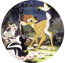 Fototapet KOMAR Bambi Butterfly vit Ø125cm DD1-045
