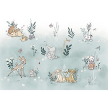 Tapet med Disney-motiv, inklusive Bambi, Lady och Lufsen, samt karaktärer från Aristocats och Dumbo