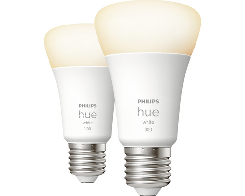 Två Philips Hue White 1100 glödlampor