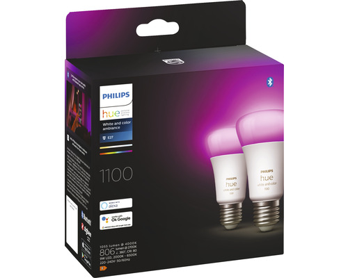 Philips Hue White och Color Ambiance E27 lampförpackning