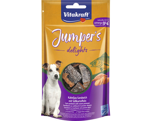 Hundgodis VITAKRAFT Jumpers delights Fish Sandwich Vitakraft Jumper''s Delights hundgodis med torsk och sötpotatis