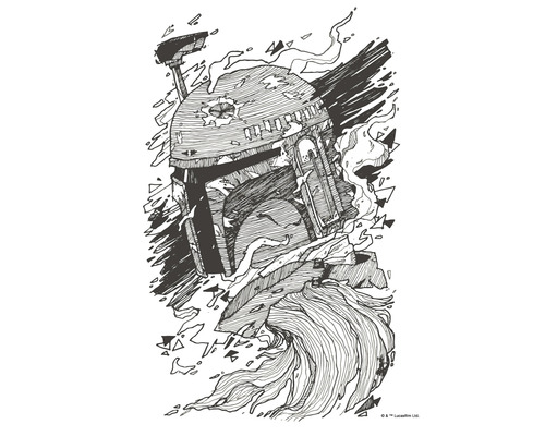 Poster KOMAR Star Wars Boba Fett Drawing 30x40cm