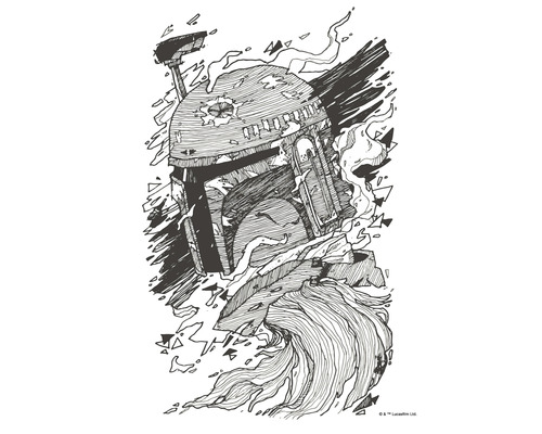 Poster KOMAR Star Wars Boba Fett Drawing 30x40cm Poster KOMAR Star Wars Boba Fett Drawing 30x40cm