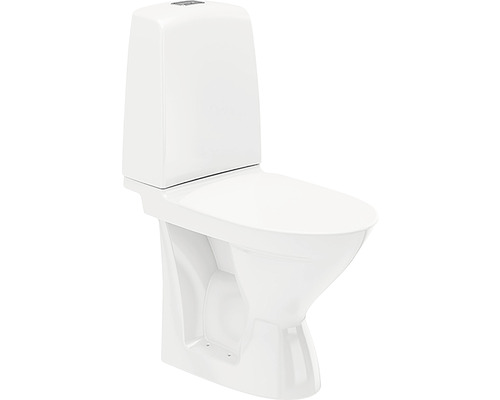 Toalettstol IFÖ Spira 6262 rimfree® mjuksits universallås 4/2L skruv 7796167 Golvstående toalett av keramik för badrummet