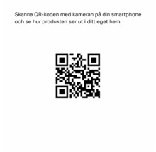 QR-kod att skanna med smartphone för att se produkten i ditt eget hem