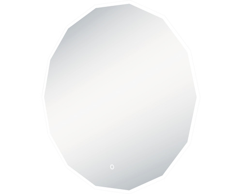 Rund spegel med belysning för badrum