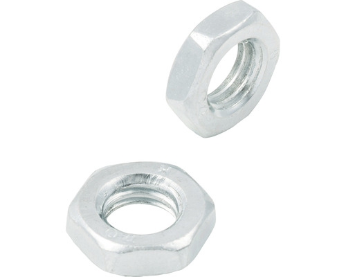 Två sexkantsmuttrar av metall