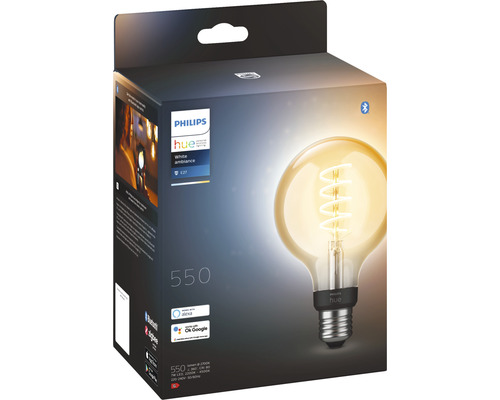Philips Hue White Ambiance E27 lampa i produktförpackning