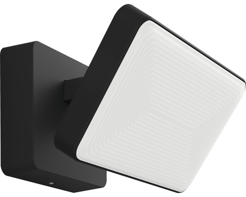 Svart LED-utomhusvägglampa