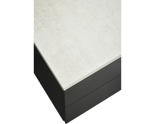 Bänkskiva HAFA On Top 900 ljus sten ljus grå 910x462 mm 8933312 Detaljbild av en badrumskommod med skiva