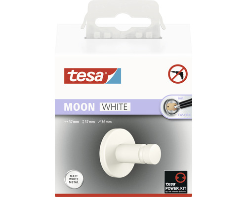 Tesa Moon White självhäftande krokförpackning