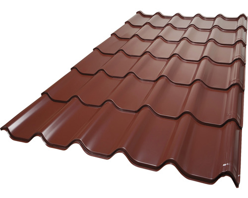 Takpanneplåt PRECIT röd 3560x1170x0,5 mm Takpanneplåt PRECIT röd 3560x1170x0,5 mm
