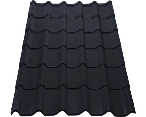 Svarta trapetsformade stålplåtar för tak