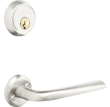 Dörrbeslagsset med dörrhandtag och cylinder