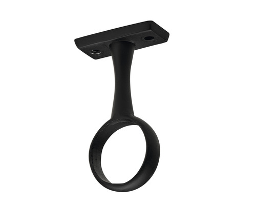 Rörhållare HETTICH mittbärare för runt rör Ø 25mm svart 10-pack Takfäste för gardinstång