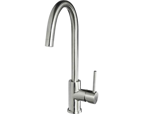 Köksblandare i metall med hög pip