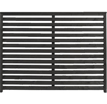 Trästaket med horisontella lameller