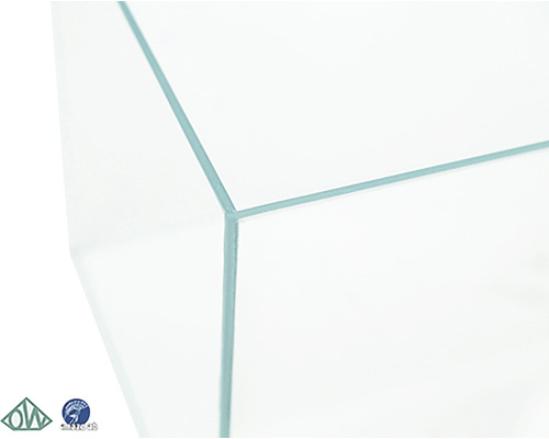 Detaljbild av ett akvarium i glas